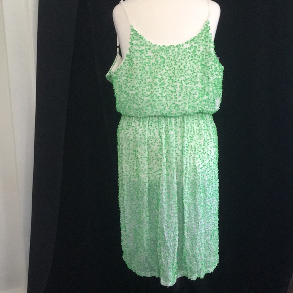 Alice + Olivia | Dresses | Alice And Olivia Silk Green Sequin Dress Size Xs  | Poshmark
